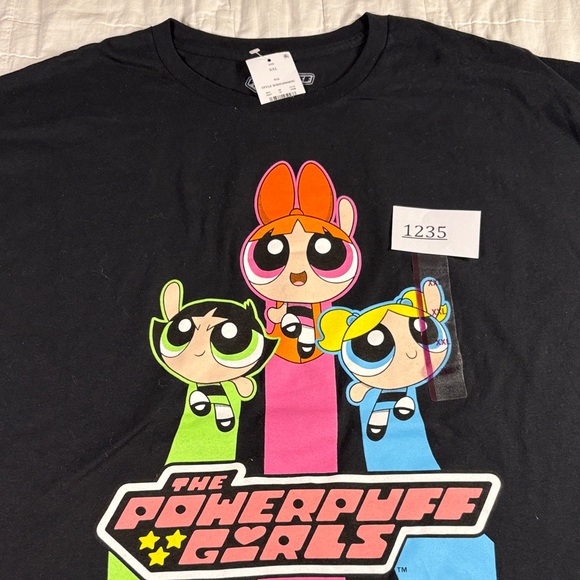 The Powerpuff Girls Cartoon Network Black Graphic T-Shirt XXL NWT - Picture 13 of 13